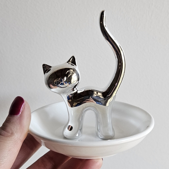 NWT Porcelain Cat Ring Holder - Picture 12 of 14